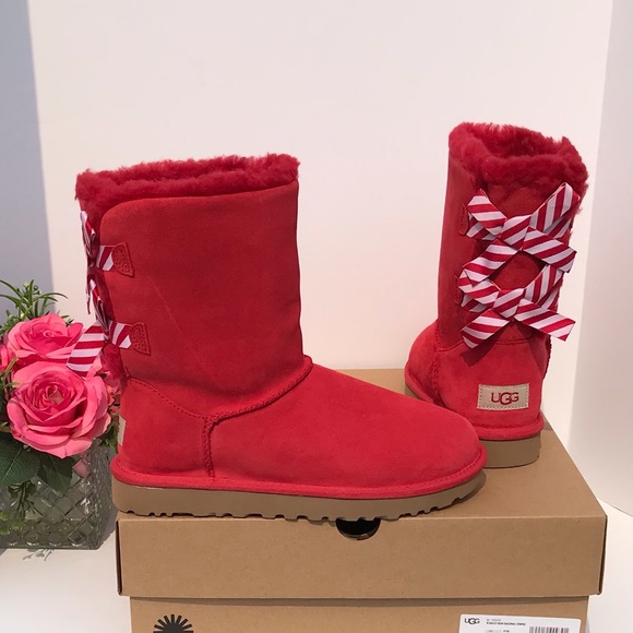 UGG Shoes - UGG Bailey Bow Diagonal Stripe Boots